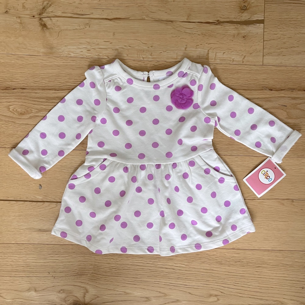 Circle NWT polka dot sweater dress 18 months